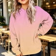 thumbnail image 2 of Likimi Child Toddler Girls Hoodies Gradient Solid Color Hooded Sweatshirt For Girls Long Sleeve Everyday Wear Fashionable Pullover Size 5-6 Years, 2 of 5