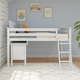 thumbnail image 2 of Max & Lily Solid Wood Twin Loft Bed, Loft Bed with Pull Out Desk and Ladder for Kids, 2 of 11