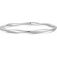 thumbnail image 2 of Stainless Steel Twisted Style Classic Simple Plain Stackable Bangle Bracelet, 2 of 4