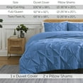 thumbnail image 2 of Southshore Fine Living, Inc. Pinch Pleated Pintuck King Duvet Cover Bedding Set, Coronet Blue, 2 of 9