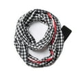 thumbnail image 3 of Xfvqtps Mens and Womens Couple Infinity Scarf with Hidden Zipper Pocket Knitting Multicolor Plaid Thickened Warm Comfortable Soft Neck Scarf Black, 3 of 3
