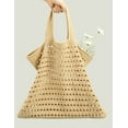 thumbnail image 4 of CoCopeaunts Summer Knitted Bag, Women Wool Crochet Beach Bag Large Woven Hobo Handbag Boho Tote Bag Handbag Vacation Bag Purse, 4 of 8