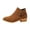 Brown, variant on Womens Boots Side Zipper Low Stacked Block Heel Short Booties Classic Round Toe Casual Ankle Boots Fall Winter Daily Outfits