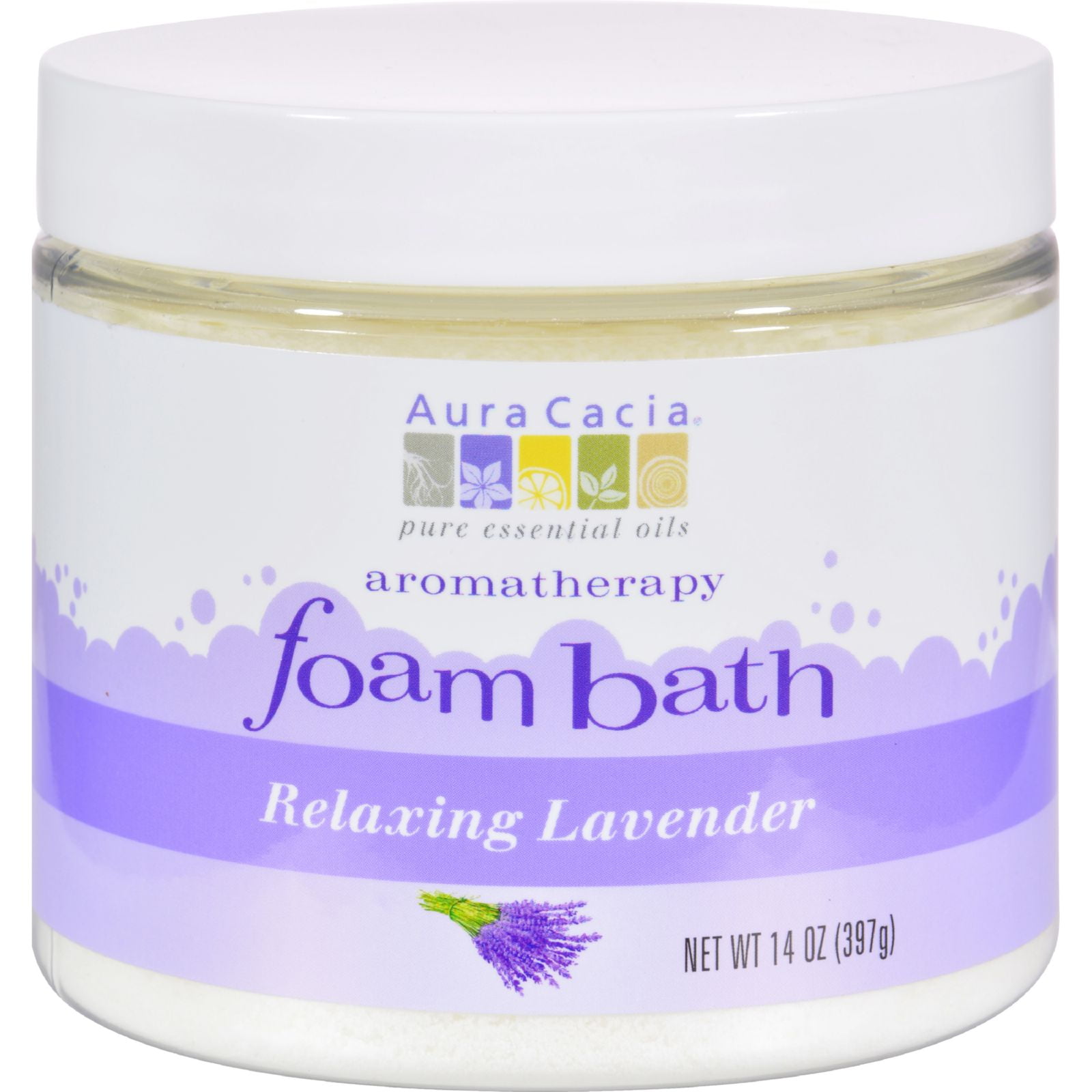 Aura Cacia Foam Bath Relaxing Lavender 14 oz
