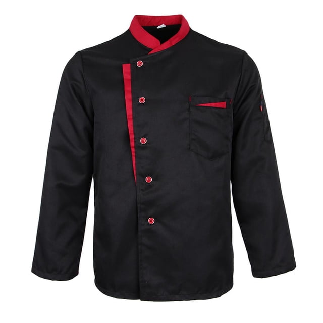Chaqueta Chaqueta Baker Ropa Chaqueta de Trabajo Manga Larga Chef Gastronomía XL negro Zulema chaqueta de chef hombres uniformes mujeres