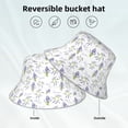 thumbnail image 2 of Yiaed Lavender Flowers Print Reflective Stripe Bucket Hat Unisex Funny Outdoor Fisherman Cap Beach Sun Hat, 2 of 5
