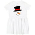 thumbnail image 3 of Inktastic Snowman with Top Hat and Carrot Nose Girls Toddler Dress, 3 of 5
