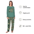 thumbnail image 2 of The 12 Cows of Christmas Matching Family Pajamas With Dog, Funny Cow Holiday PJs, Plus Sizes, With Pockets, 2 of 7