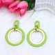 thumbnail image 1 of Pendientes de acrílico con costura hueca y círculos de 12 colores de arcoíris, pendientes personalizados de moda exagerada, pendientes para mujer, 1 of 4