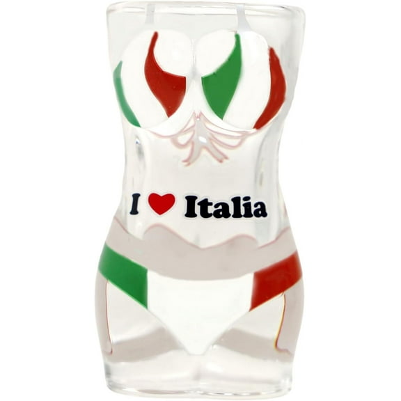 Italy Flag Full Body Bikini 3D Shot Glass