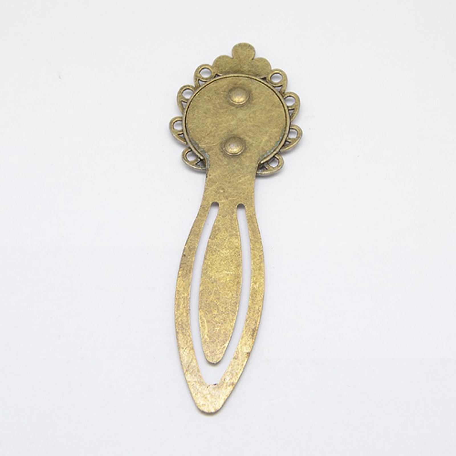 100pc Tibetan Style Bookmark Cabochon Settings Cadmium Free & Nickel Free & Lead Free Antique Bronze Tray: 20mm 83x28x4mm