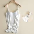 thumbnail image 2 of Hesxuno Women Cami Tops Built-in Bra Sleeveless Maternity T Shirts Adjustable Spaghetti Strap Solid Tanks Casual Daily Basic Wear Tank Tops White L, 2 of 7