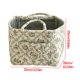 thumbnail image 3 of Cesta de almacenamiento acolchada con estampado floral verde y asas | Bolsa organizadora grande de tela con forro a cuadros, 3 of 7
