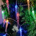 thumbnail image 5 of Morttic Christmas Icicle Lights, 11.48ft 96 LED Extendable Hanging Window Curtain Fairy Lights ,Waterproof Indoor Outdoor 8 Modes Decorative Light for Christmas Garden Patio Party ,Multicolor, 5 of 6