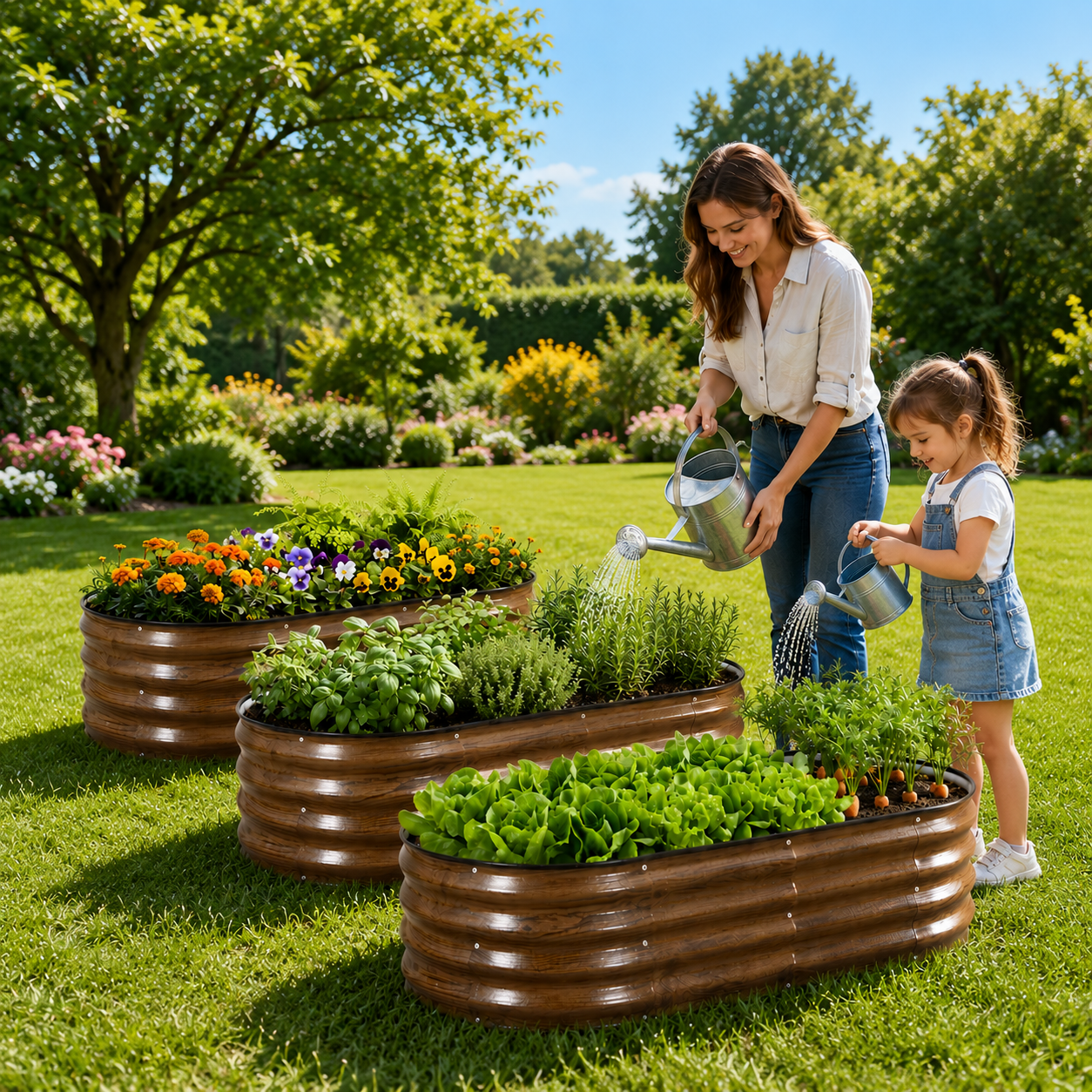Ansfil Galvanized Raised Garden Bed, 2-Pack photo 7