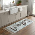 thumbnail image 6 of Kitchen Runner Rugs, Laundry Room Abstract Leaf 2'x4' Throw Rug with Tassels, Sketch Leaves Art Washable Soft Floor Carpet Runner for Hallway Bedroom Bathroom Laundry Room, 6 of 9