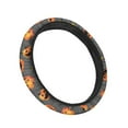 thumbnail image 3 of Kuiaobaty Halloween Pumpkin Gray Steering Wheel Cover Auto Steering Wheel Protector Vehicle Wheel Protector Polyester Cover with Anti-Slip Lining for Sedans SUV Van Truck, 3 of 6