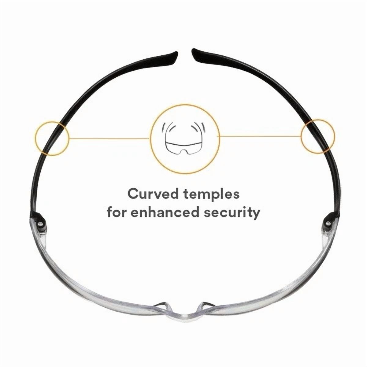3 X 3M Securefit 100S Safety Glasses Ansi Z87, Anti-Fog,Scratch,Clear Lens