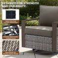 thumbnail image 4 of Giantfurnni 6 Pieces Patio Furniture Sets with Fire Pit Table,Swivel Chairs,Sofa and Ottomans,Patio Conversation Sets for Porch Deck Garden Backyard, 4 of 14
