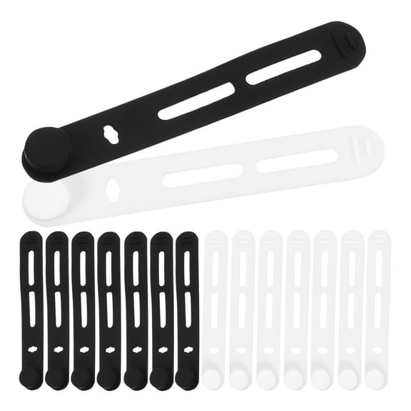 WORGEOUS  40 Pcs Cord Management Ties Silicone Cable Travel