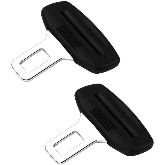 Car Seat Belt Buckle Clips, 2pcs Black Auto Seatbelt Holders, Vehicle Organizer Adjusters, Secure & Neat, Easy Installation