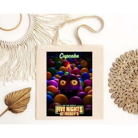 vintage Five Nights At Freddy®s Movie Fnaf Bonnie Chica Cupcake Softstyle Tote Bag-TH41204