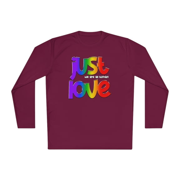 2023 Pride Shirt Just Love - Unisex Lightweight Long Sleeve Tee -  By Artist A.Melo