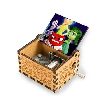Inside Out Hand-Cranked Music Box Carved Wooden Music Box Birthday, Valentine's Day, Mother's Day, Gift
