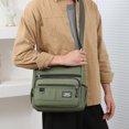 thumbnail image 4 of AUTUMN Messenger Bag for Men, Waterproof Durable Multiple Compartments Retro PU Leather Messenger Bag, Low Profile Luxury Essential for Business, Leisure and Daily Travel(Gray), 4 of 6