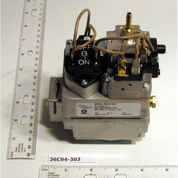 White Rodgers 36C94-303 Redundant Multi Function Gas Valve w/ LP Kit, replacement for 36E93-304