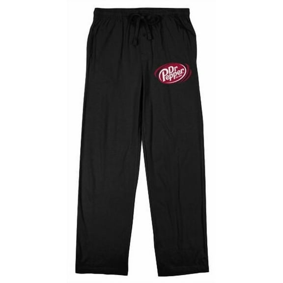 Dr Pepper Logo Adult Black Sleep Pajama Pants-3XL