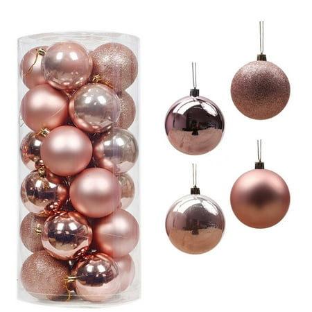 

DoubleYi Christmas Balls 24Pcs Create Atmosphere Fine Workmanship Ornamental Xmas Tree Hanging Balls Pendants