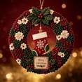 thumbnail image 5 of LOWLHOME Christmas 3D Fabric Poke Wreath DIY Kit, Christmas Wreath DIY Kit for Adults, Holiday Fabric Garland Art Kit for Beginner Making Kit & Door Decor (Santa), 5 of 6