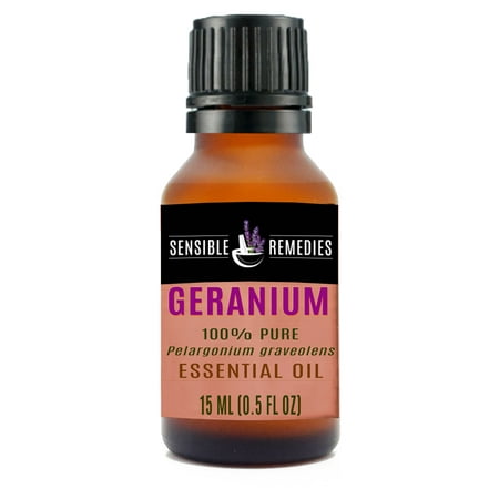 Sensible Remedies Geranium 100% Therapeutic Grade Essential Oil, 15 mL (0.5 fl