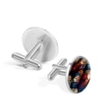 thumbnail image 3 of Praying Hands Elegant Silver Men's Cufflinks for Formal Attire, Made of Stainless Steel, for Business Meetings, 3 of 6