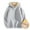 Cream, variant on Bibifish Womens Sherpa Lined Hoodie Cream Lined Drawstring Hoodies With Pocket Warm Thick Oversized Fit Casual Commute Daily Hoodies