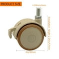 thumbnail image 2 of 2" Stem Casters Replacement Casters 4Pcs Threaded Swivel Furniture Caster Wheels With Brakes 90Lbs ,Reliable, 2 of 5