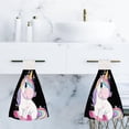 thumbnail image 6 of Hanging Towels 2 Pcs, Dish Towels Cute Unicorn with Rainbow Hair Absorbent Hand Towels with Hanging Loop Washcloth for Bathroom Kitchen, 6 of 6