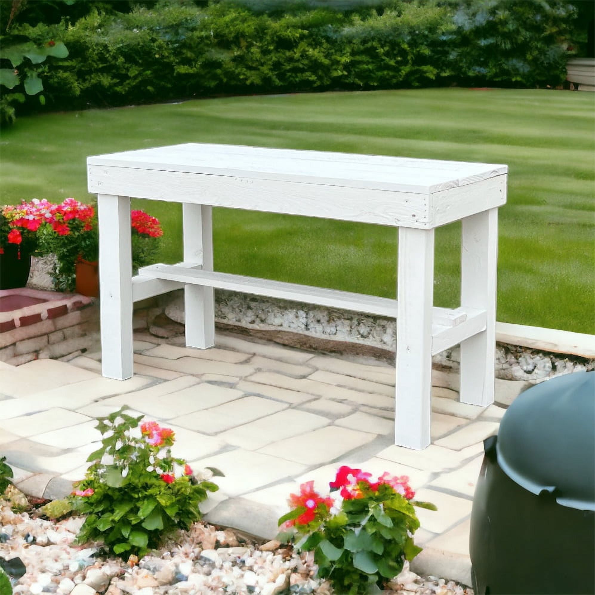 Rustic white deals entryway bench