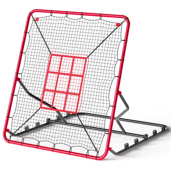 BeesClover 4x4.5ft Adjustable Baseball Rebounder, 5-Position Training Net for Batting, Fielding & Pitching