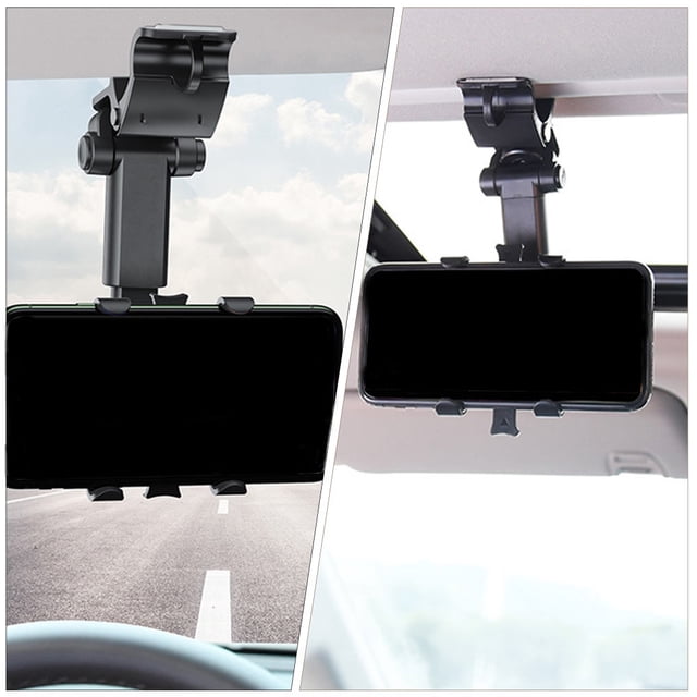 BESTYASH Soporte Para Teléfono Negro Para Automóvil Con Clip Giratorio Y Base Firme Sin Rayar Tablero