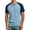 Blue, variant on Henley Shirts for Men Summer Casual Crew Neck Raglan Short Sleeve Color Block Tops Dress Shirts