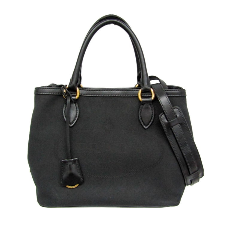 Pre-Owned Prada LOGO JACQUARD 1BA172 Women's Leather,Jacquard