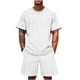 thumbnail image 2 of Ceisia Men's Loose Fit Jacquard 2-Piece Set Crew Neck Short Sleeve T-Shirt with Elastic Waist Drawstring Shorts Gifts, 2 of 6
