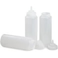 thumbnail image 2 of TrueCraftware- Set of 12 Squeeze Condiment Wide Mouth Dispensing Bottles 32 oz Clear- Plastic Squeeze Bottle For Sauces Spreads Ketchup Mustard Mayo, 2 of 7