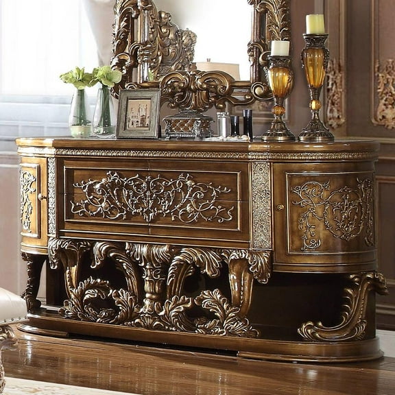 ACME Constantine Dresser, Brown & Gold Finish