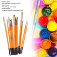 thumbnail image 2 of 12 Unids Pinceles de Pintura Acrílica Alisado Nylon Mango de Madera Virola de Metal Pinceles de Artista Ampliamente Utilizados para Arte Artesanal Mango Naranja Punta Filbert, 2 of 14