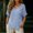 Light Blue, variant on Delayuji Linen Tshirts For Women Short Sleeve with Button V Neck Lightweight Breathable Casual Blouse Beach Summer Tops Daily Wear
