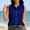 #8Dark Blue, variant on Womens Checkered Sleeveless Blouse, Collared Button Down Summer Top