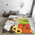 thumbnail image 5 of Honeii Gnome Happy Fall Print Fleece Blanket - Throw Blanket for Bed, Sofa, Couch, Camping, and Travel , Microplush Ultra Soft Warm Blanket-40"x30", 5 of 7